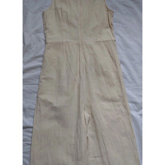 Madewell Linen Blend Jumpsuit Romper Button Front Ivory Boho Womens Size 0 - Picture 12 of 13